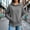 Gray # Womens Sweatshirts, variant on Falkdiz Winter Sweatshirts for Women Loose Hooded Pullover Pocket Workout Casual Travel Solid Color Womens Hoodies Long Sleeve