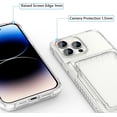 thumbnail image 5 of Wallet Case for iPhone 14 Pro Max with 3 PCS Screen Protectors, Clear Anti-Yellowing Shockproof Card Holder, Hidden Flip Card Slot Protective Cover Case for iPhone 14 Pro Max, 6.7'' Clear, 5 of 7