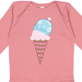 thumbnail image 4 of Inktastic Valentine's Day Ice Cream Cone Boys or Girls Long Sleeve Baby Bodysuit, 4 of 5