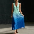 thumbnail image 4 of Kojanyu Summer Dresses for Women 2026 V Neck Sleeveless Boho Maxi Dresses with Pockets Casual Loose Vacation Printed Dresses, S-XXL, 4 of 8