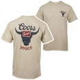 thumbnail image 1 of Coors Banquet Rodeo Logo Distressed Front and Back Natural T-Shirt-Medium, 1 of 5