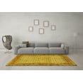 thumbnail image 3 of Ahgly Company Machine Washable Indoor Rectangle Persian Yellow Traditional Area Rugs, 6' x 9', 3 of 4