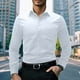 thumbnail image 4 of pstuiky camisas de manga larga para hombre, Camisa informal de manga larga con solapa y botones en color liso para hombre, estilo ejecutivo. camisetas de hombre s, 4 of 8
