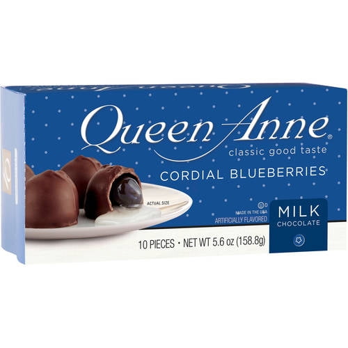 Queen Anne Milk Chocolate Cordial Blueberries, 5.6 oz, 10 Count