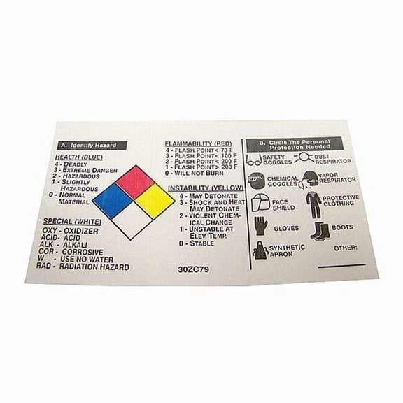 Badger Tag & Label Label, Polypropylene, 3 1/2 in W, 2 in H 109