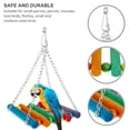 thumbnail image 4 of 7Pcs Bird Parrot Toys Wood Colorful Bird Swing Toy Hanging Parrot Chewing Toy Parrot Playing Training Toy for Parakeets Cockatiels Finches Budgie Love Birds, 4 of 11