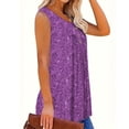 thumbnail image 3 of Ounisa Womens Summer Sleeveless Tank Top V Neck Button Blouse Casual Pleated Basic Henley Shirts, 3 of 4