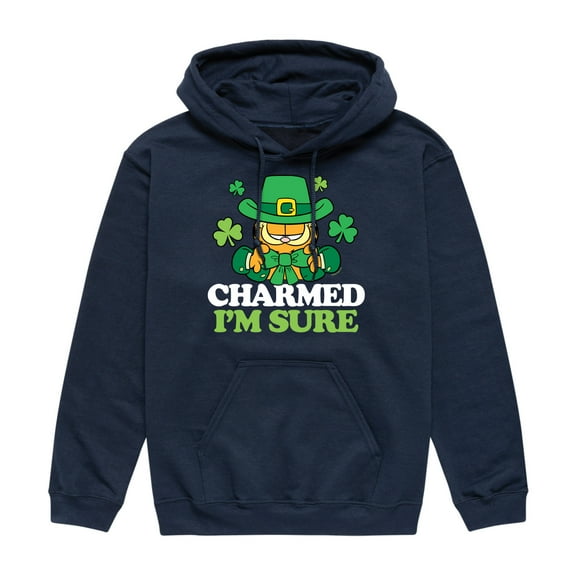 Garfield - Charmed I'm Sure - Men's Pullover Hooded Fleece Sweatshirt