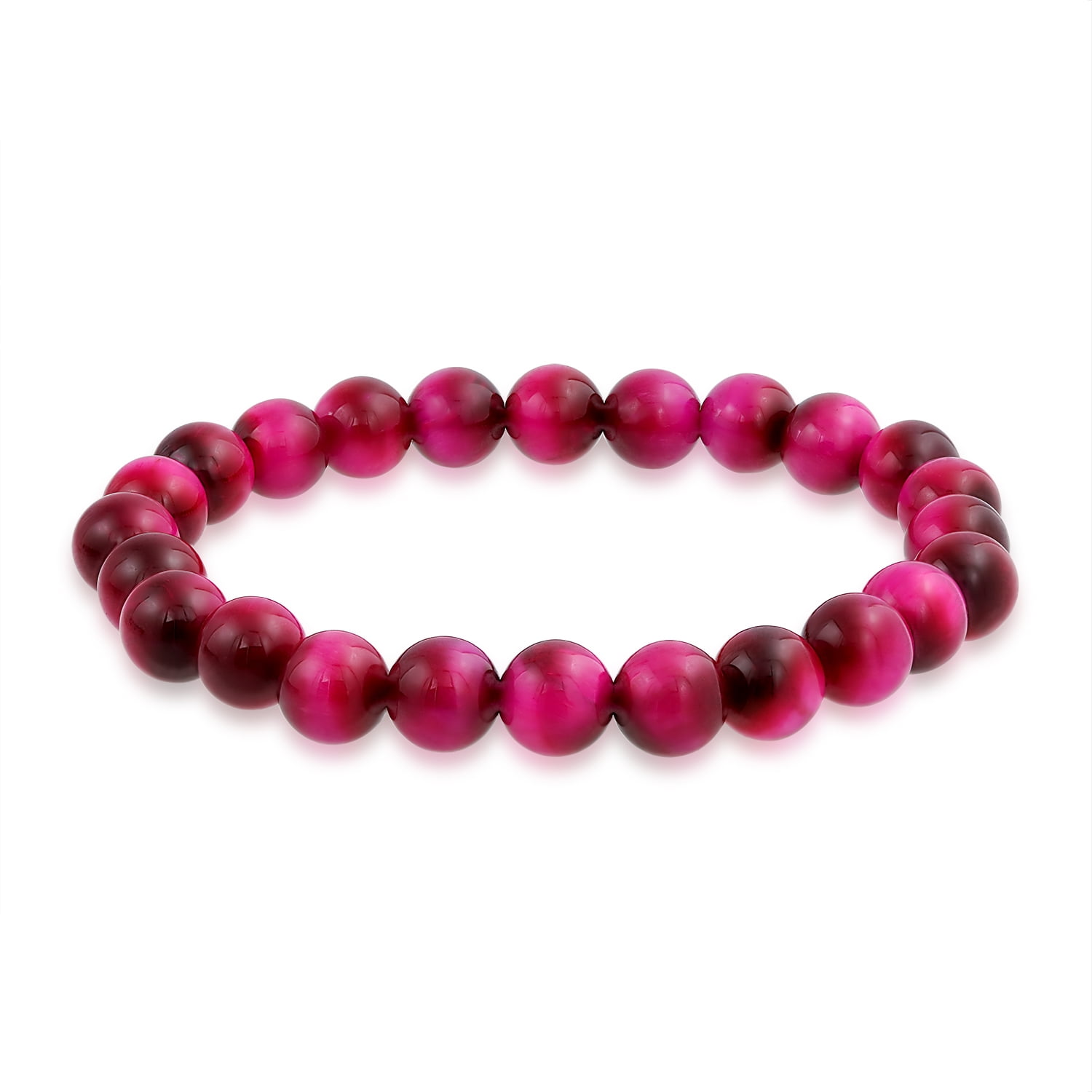 Woman’s Gift,Healing Protection Bracelet Tiger Eye 6mm beaded Gemstone bracelet Chakra love Collection Pink Rose heart spacer