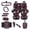Black and Multi - Skull Rose Love, variant on LedBack Rose Print Full Seat Covers for Cars Cloth Dust-proof Decorative Steering Wheel Cover Center Console Pad Safety Belt Pads Inside Rearview Mirror Cover Garbage Bag Easy to Install