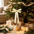 thumbnail image 6 of 2026 Christmas Home Party Decoration Christmas Ornament Bow Knot Hanging Decoration With Golden Bells Vintage Hanging Pendant For Xmas Tree Wall Door Holiday Party Decor, 6 of 6