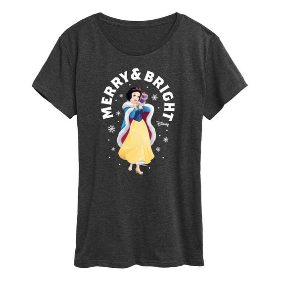 Disney - Merry And Bright Snow White - Women's Short Sleeve Graphic T-Shirt