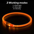 thumbnail image 3 of USB Rechargeable LED Dog Collar Glowing pet Dog Collar for Night Safety  Water Resistant Cuttable TPU Light Up Collars Fashion Light up Collar for Small Medium Large Dogs, 3 of 6