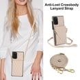 thumbnail image 4 of Crossbody Wallet Case for Samsung Galaxy Note 20, RFID Blocking Protective Purse Case Cover with Card Holder Kickstand Shoulder Strap Lanyard Magnetic Closure for Samsung Galaxy Note 20, Apricot, 4 of 7