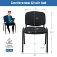 thumbnail image 4 of Costway Ensemble de 5 Chaises de Bureau pour Invités Empilables Chaise de Réception Salle d'Attente de Conférence, 4 of 8