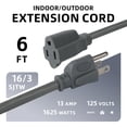 thumbnail image 2 of Cable de extensión para exteriores EP, 6 pies, 16/3, SJTW, 13 A, 1625 W, resistente al agua, 2 of 8