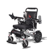 Culver Mobility Wolf Electric Wheelchair for Adults  Lightweight, Foldable, All-Terrain Power Wheelchair XL with Remote Control. Gift: Travel Bag, Cup Holder & Phone Holder (Black).