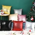 thumbnail image 3 of PiccoCasa 2 Pcs Sparkling Sequin Throw Pillow Covers 18" x 18'' Silver, 3 of 8