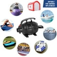 thumbnail image 2 of 500W Dual-Function Electric Air Pump with 2000-2200L/min Wind Speed, Max 2.0psi Pressure - ABS Material Inflator/Deflator for Airbeds, Boats, Pools, Toys - 2m Power Cable, 3 Nozzles - SS-103 Black, 2 of 7