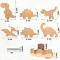 thumbnail image 2 of HDJNal 4Pcs Wooden Dinosaur Cabinet Knobs with Screws Decorative Dino Theme Dresser Knobs Natural Wood Animal Furniture Knobs for Nursery Drawer Handles Room Dresser Pulls Decor, 2 of 7