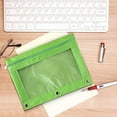 thumbnail image 6 of Adorable Zipper Pencil Pouch, Cute Zippe Pouch for 3 Ring Binder, Sturdy Binder Pouch with Smooth Zippers, Perfect for Office Supplies, Portable Pencil Bag, Green, 6 of 7