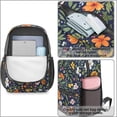 thumbnail image 4 of Pioneer Flower Floral Print Pattern 17" School Backpacks for Teens,Waterproof Oxford Fabric,S-Shape Padded Straps for School,Travel,Hiking,Camping, 4 of 5