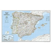 National Geographic Reference Map National Geographic Spain and Portugal Wall Map - Classic (33 X 22 In), (Paperback)