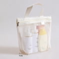 thumbnail image 2 of Mesh Shower Caddy Bag Portable Hanging Toiletry and Bath Organizer with Zipper for Travel, Gym, Camping, College Dorms, Beach Beige, 2 of 9