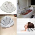 thumbnail image 3 of Almohada de baño inflable de 1 pieza, blanca, cojín de baño con ventosas, cojín de baño con forma, cojín de spa de relajación, relajación de cuello y comodidad con aire, 3 of 5