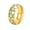 Gold, variant on Men's Stainless Steel 8MM Retro Hip Hop Domed Luminous Glow Sport Soccer Ball Pattern Biker Ring European and American Style Blue Size 10