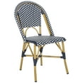 thumbnail image 3 of Safavieh Salcha Outdoor French Bistro Side Chair, Set of 2-Navy/White, 3 of 10