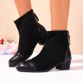 thumbnail image 4 of Ladies' And Winter European And Foreign Trade Plus Round Toe Back Zipper Thick Heel Fashion Short Boots, 4 of 8
