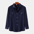thumbnail image 4 of "Gubotare Hanes T Shirts For Men Men's Gold Embroidery Design Slim Fit Long Sleeve Button Up Dress Shirts,Navy L", 4 of 5