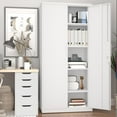 thumbnail image 6 of Garage Storage Cabinets with Lock Doors,Metal Garage Storage Cabinets with 4 Adjustable Shelves for Home,Office, Warehouse(White), 6 of 14