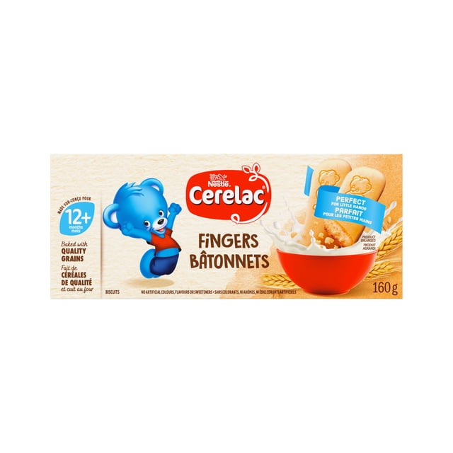 CERELAC Fingers, Biscuits, Light Buttery Flavour, 1 Year & Up, Encourages Self Feeding