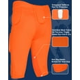 thumbnail image 2 of Exxact Sports Gladiator Men's Integrated Football Pants with Built-in Pads,&nbsp;Lightweight Ultra Flex&nbsp;Football Practice Pants (Orange, AL), 2 of 7