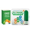 Flonase Allergy Relief Nasal Spray, 24 Hour Non Drowsy Allergy Medicine, Metered Nasal Spray - 144 Sprays + Bonus Pack of Tissues