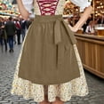 thumbnail image 2 of TFEOQRY Women's Dirndl Dress' Accessory Tie Apron Oktoberfest Carnival Party Outfit Khaki, 2 of 9