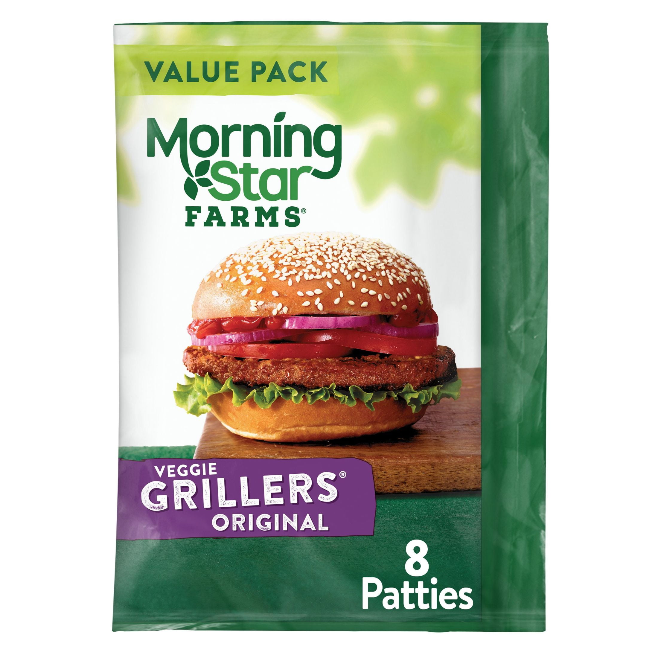 MorningStar Farms Grillers Original Veggie Burgers, 18 oz (Frozen)