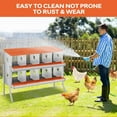 thumbnail image 2 of Yeshouse Nido para gallinas de 6, 8 y 10 agujeros, de acero galvanizado inoxidable, para gallinas, fácil de recoger y limpiar, 2 of 7