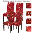 thumbnail image 2 of PENGXIANG Housse de Chaise Extensible Confortable Toucher Polyester Motif Élément de Noël Housse de Chaise pour la Maison, 2 of 8