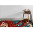 thumbnail image 3 of Colorful Rugs, Floor Rugs, Stair Rug, Animal Rug, Door Mat Rug, Blue Rugs, Corridor Rugs, Wedding Rug, Octopus Rugs, Salon Rugs, Home Decor, 2.6'x5' - 80x150 cm, 3 of 9