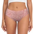 thumbnail image 1 of Fotbe Rose Gold Glitter Calzones Estampados para Mujer – Ropa Interior de Algodón, Cómoda, Suave y Elástica-4X-Large, 1 of 6
