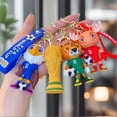 thumbnail image 3 of 2026 Soccer Fan Mascot Rubber Keychain Set, Cute Multi-Color Cartoon Key Rings for Keys, Backpacks & Bags, Soft Durable Souvenir Gift for Sports Fans, 3 of 9