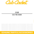 thumbnail image 5 of CUB CADET 736-3084 Flat Washer Z LGT SLT SLTX LGTX GT GSE LT LTX GS GSX 1040, 5 of 8