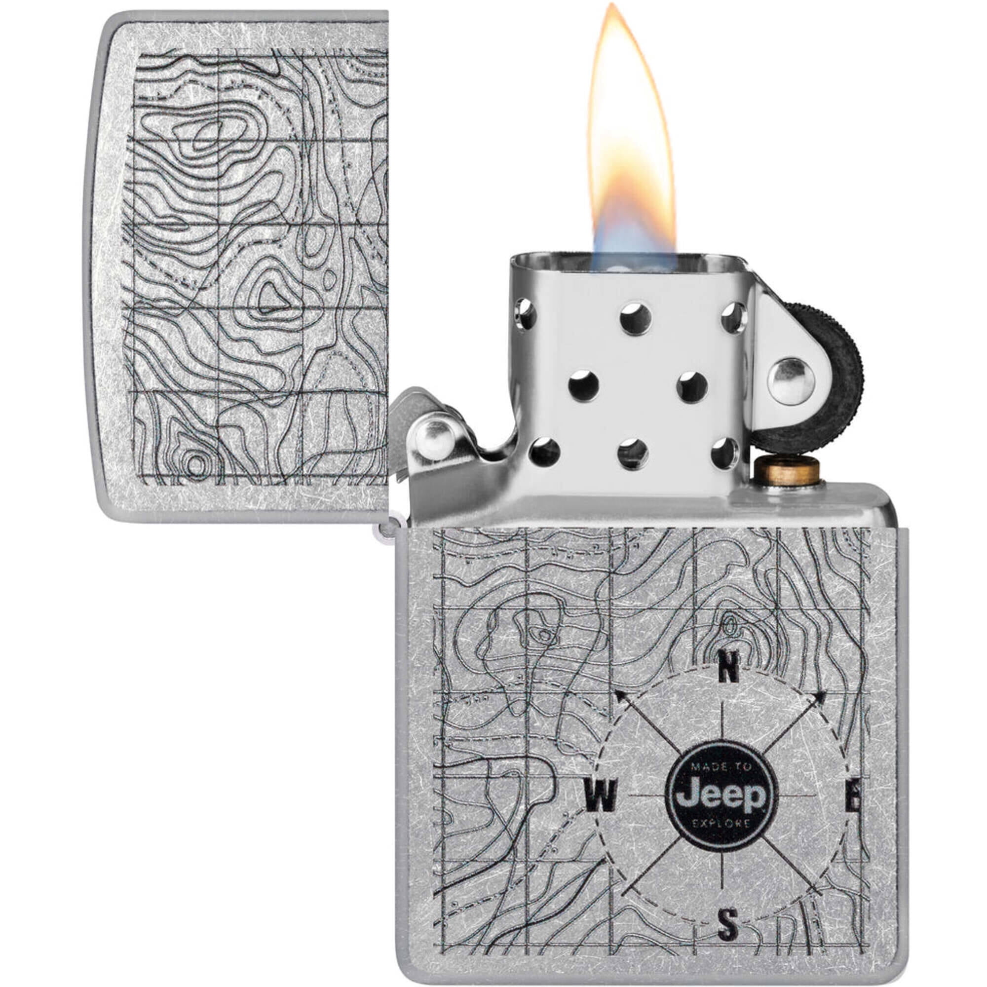 Zippo Lighter: Jeep, Made to Explore - Street Chrome 48765