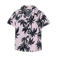 thumbnail image 3 of BXJX Boys Hawaiian Button Down Shirts- Cotton Casual Short Sleeve Summer Print Tees Pink Size 6-12M, 3 of 10