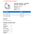 thumbnail image 2 of Fuel Pump Assembly 1 - Compatible with 1992 - 1996 Ford F-350 1993 1994 1995, 2 of 2