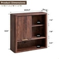 thumbnail image 4 of OKD Bathroom Storage Cabinet, Modern Medicine Cabinet with Adjustable Shelf for Kitchen & Living Room, Walnut, 4 of 5