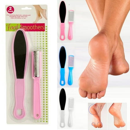 - 2 Pc Metal Foot File Pedicure Callus Remover File Scrubber Hard Dead Rough Dry